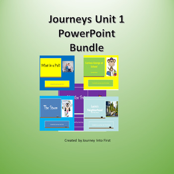 Preview of Journeys First Grade Unit 1 PowerPoint Bundle 