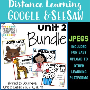 Preview of Journeys First Grade Unit 2 Bundle Digital Google Seesaw