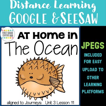 Preview of At Home In The Ocean Journeys Unit 3 Lesson 11 Google Seesaw Digital