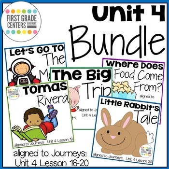 Preview of Journeys First Grade Unit 4 Bundle