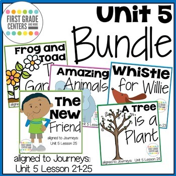Preview of Journeys First Grade Unit 5 Bundle