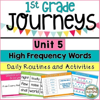 Preview of Journeys First Grade Unit 5 Sight Word Activities
