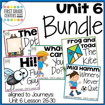 Preview of Journeys First Grade Unit 6 Bundle