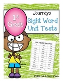 Journeys Unit Sight Word Tests First Grade