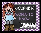 First Grade Words to Know Journeys Unit 2
