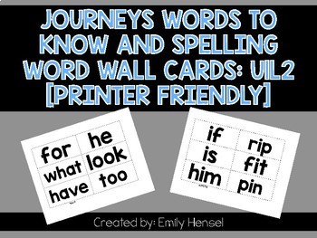 Harcourt Journeys First Grade Word Wall Words