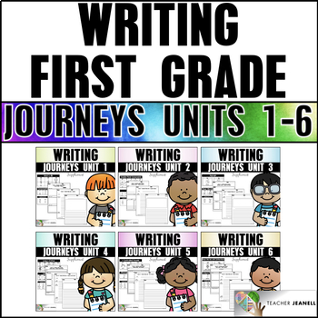 Preview of Journeys First Grade Writing Practice Units 1-6 Supplement