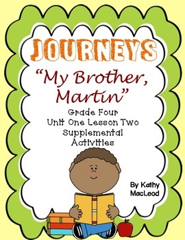 Preview of Journey's Fourth Grade:  "My Brother Martin"