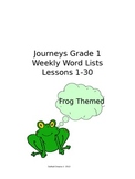Editable:  Journeys Grade 1 Weekly Word Lists Lessons 1-30