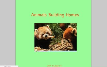 Preview of Journeys Grade 2 Animals Building Homes Unit 2.6