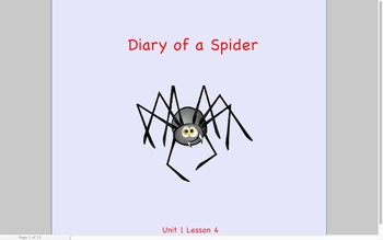 Preview of Journeys Grade 2 Diary of a Spider Unit 1.4
