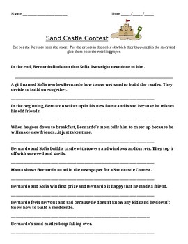 Preview of Journeys Grade 2: Guided Reading Book "The Sand Castle Contest" activity
