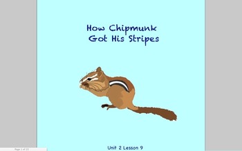 Preview of Journeys Grade 2 How Chipmunk Got His Stripes Unit 2.9