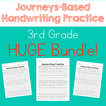 Preview of Journeys Grade 3 Handwriting Practice Bundle- ALL 6 UNITS!!!