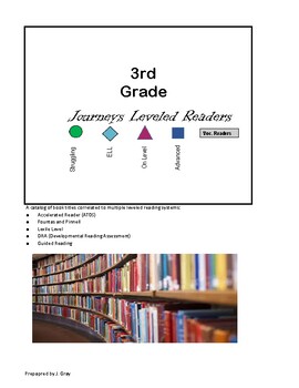 Preview of Journeys Grade 3 Leveled Reader Correlation Lists-AR(ATOS),Lexile,F&P,GR