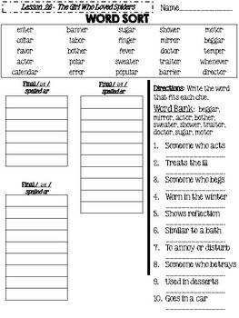 Journeys Grade 4 Lesson 26 Spelling Word Sort by Just So Elementary