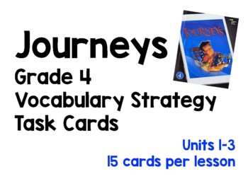 Preview of Journeys Grade 4 Task Cards (Lesson 1-15)