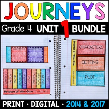 Preview of Journeys 4th Grade Unit 1 BUNDLE: Interactive Supplements 2014/2017 • GOOGLE