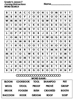 Journeys Grade 4 Unit 2 Spelling Word Searches by Just So Elementary