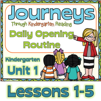 Preview of Journeys Kdg Daily Routine, Unit 1,  for PowerPoint and Google Classroom