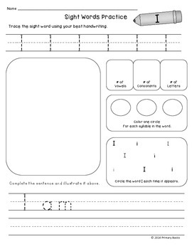 journeys kindergarten 2014 common core sight word printables by primary