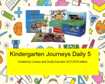 Preview of Journeys Kindergarten Daily 5 or Kindergarten Daily 5