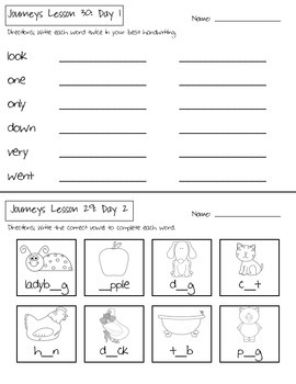Journeys Kindergarten Lesson 30 Homework by Kawaii Classroom | TpT
