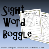 Journeys Kindergarten Unit 1-6 Boggle Boards Sight Words