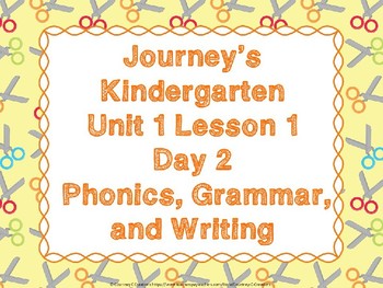 Preview of Journeys Kindergarten Unit 1 Lesson 1 Day 2 PowerPoint