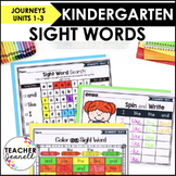 Journeys Kindergarten Units 1-3 Sight Word Practice Supplement