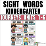 Journeys Kindergarten Units 1-6 Sight Word Practice Bundle