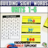 Journeys Kindergarten Units 1-6 Sight Word Sign Language C