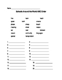 Schools Around the World ABC Order Activity