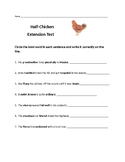 Half-Chicken Extension Spelling Word Activities