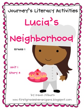 Preview of Journeys® Literacy Activities - Lucia's Neighborhood - Grade 1