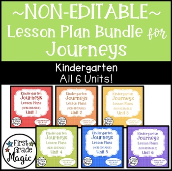 Preview of NON-EDITABLE Lesson Plans for Journeys Kindergarten THE BUNDLE!