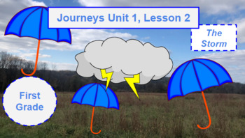 Preview of Journeys Narrative Writing Unit 1 Lesson 2 The Storm first grade