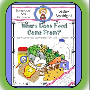 Preview of Journeys  1st Grade Where Does Food Come From?