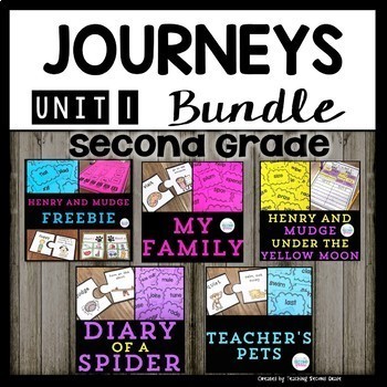 Preview of Journeys Series Second Grade Bundle - Henry and Mudge and Diary of a Spider