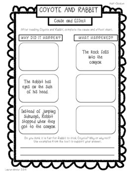 Journey's Reading Series: Half-Chicken Cause and Effect Activities