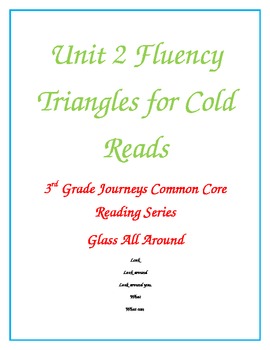 Preview of Journeys Reading Series Unit 2 Fluency Review for all Cold Reads