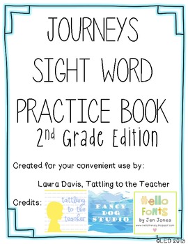 Preview of Journeys Common Core Sight Word Practice Book