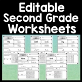 Sight Word Practice Worksheets - with Editable Version! {4