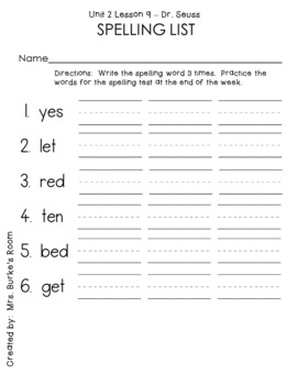 Journeys Spelling Lists - First Grade by Mrs Burke's Room | TPT