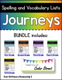 Journeys Spelling & Vocabulary Lists BUNDLE Grades 1-5