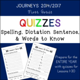 Journeys Spelling and HFW Quizzes for the ENTIRE YEAR - Fi