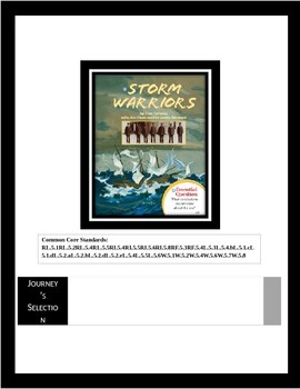 Preview of Journey's "Storm Warriors" Comprehension & Vocabulary Worksheet