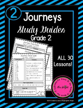 Preview of Journeys Study Guides Grade 2