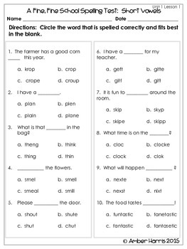 Journeys Third Grade Spelling Tests Units 1-2 by TripletMom | TpT