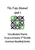 Journeys Third Grade Tic Tac Know! Vocabulary Unit 1